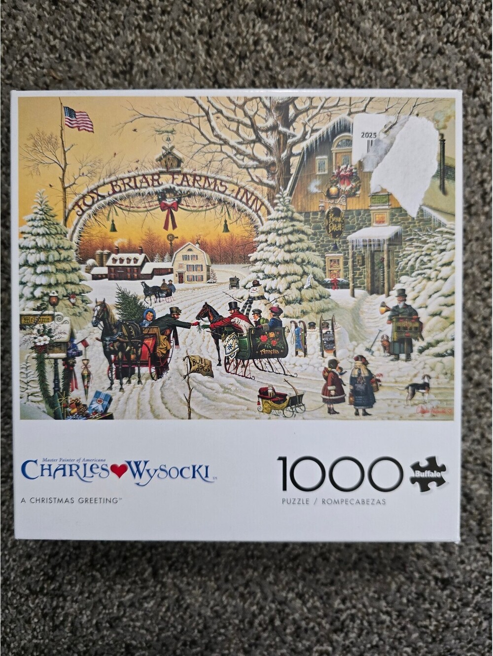 Charles Wysocki A Christmas Greeting 1000 Piece Jigsaw Puzzle by Buffalo Games